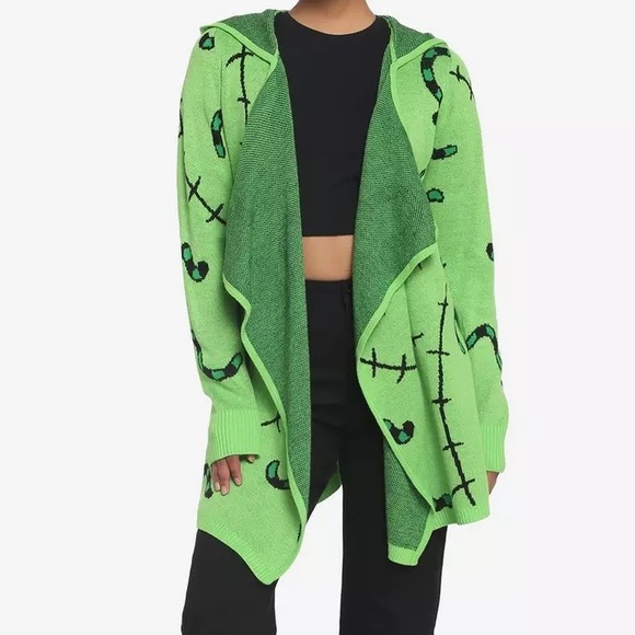 The Nightmare Before Christmas Oogie‎ Boogie Drape Cardigan Hot Topic Disney - Picture 1 of 4